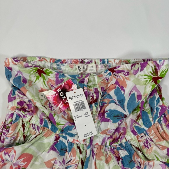 NWT New Roxy Happy Hour Mini Dress Women's Girl's Large L Comfy Stylish Sun Fun - Picture 5 of 7